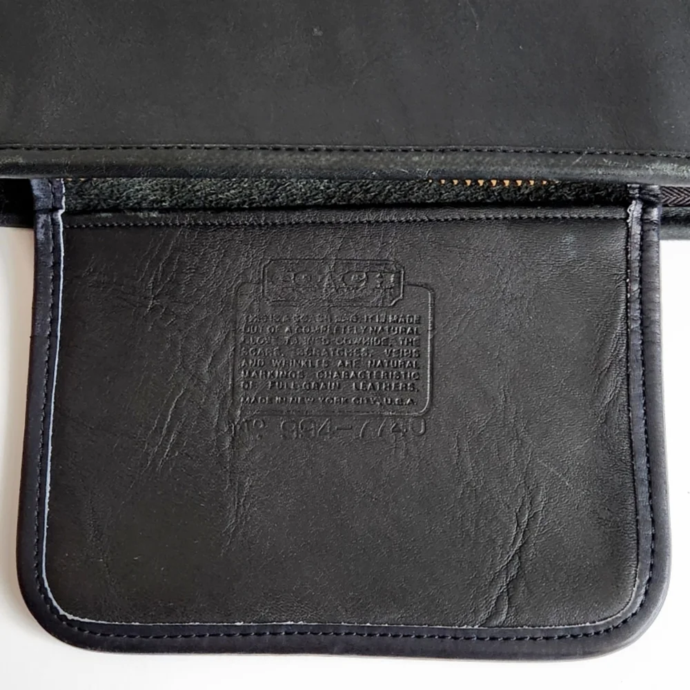Coach Vintage (Pre-'89) NYC Large Zip Top Folio, Glove Tanned Leather